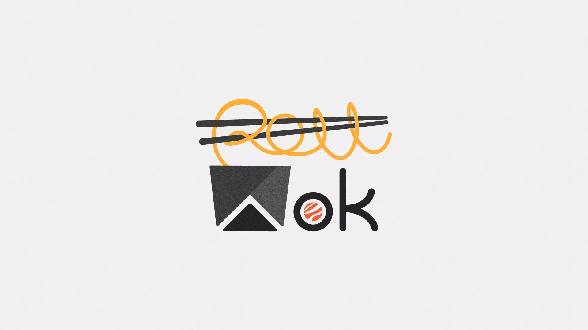 Разработка логотипа суши-бара «Roll Wok Club» в Луге